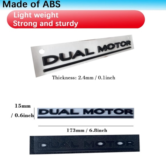 Tesla model 3 Y Dual motor performance badge 3D metal rear trunk Emblemsticker - Picture 3 of 6